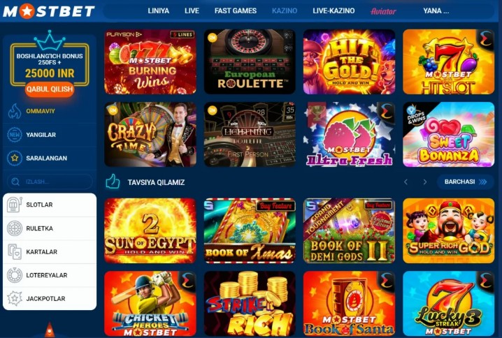 Test du site de casino MostBet